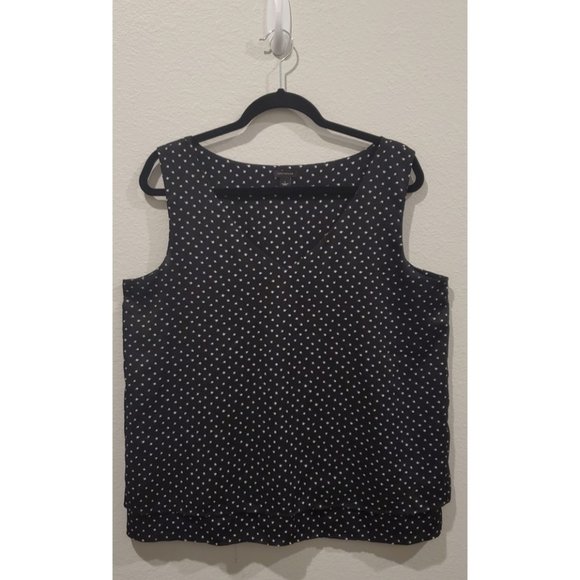 ANN TAYLOR Black and White Sleveeless Blouse - Picture 1 of 3